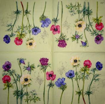 010 Anemones, Poppy - 3-ply  - Ihr